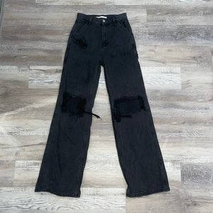 Distressed PacSun Wide Leg Jean